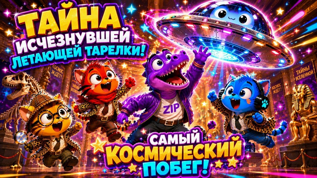 Мультики для детей. Яркие Мультики. Детские мультики.Коты-Детективы и Космическая Тарелка