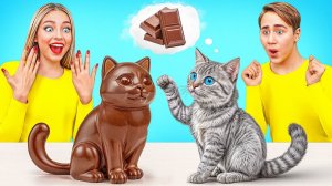 Челлендж. Шоколадная Еда vs Настоящая еда # Сумасшедшие Кулинарные Идеи от Multi DO Challenge