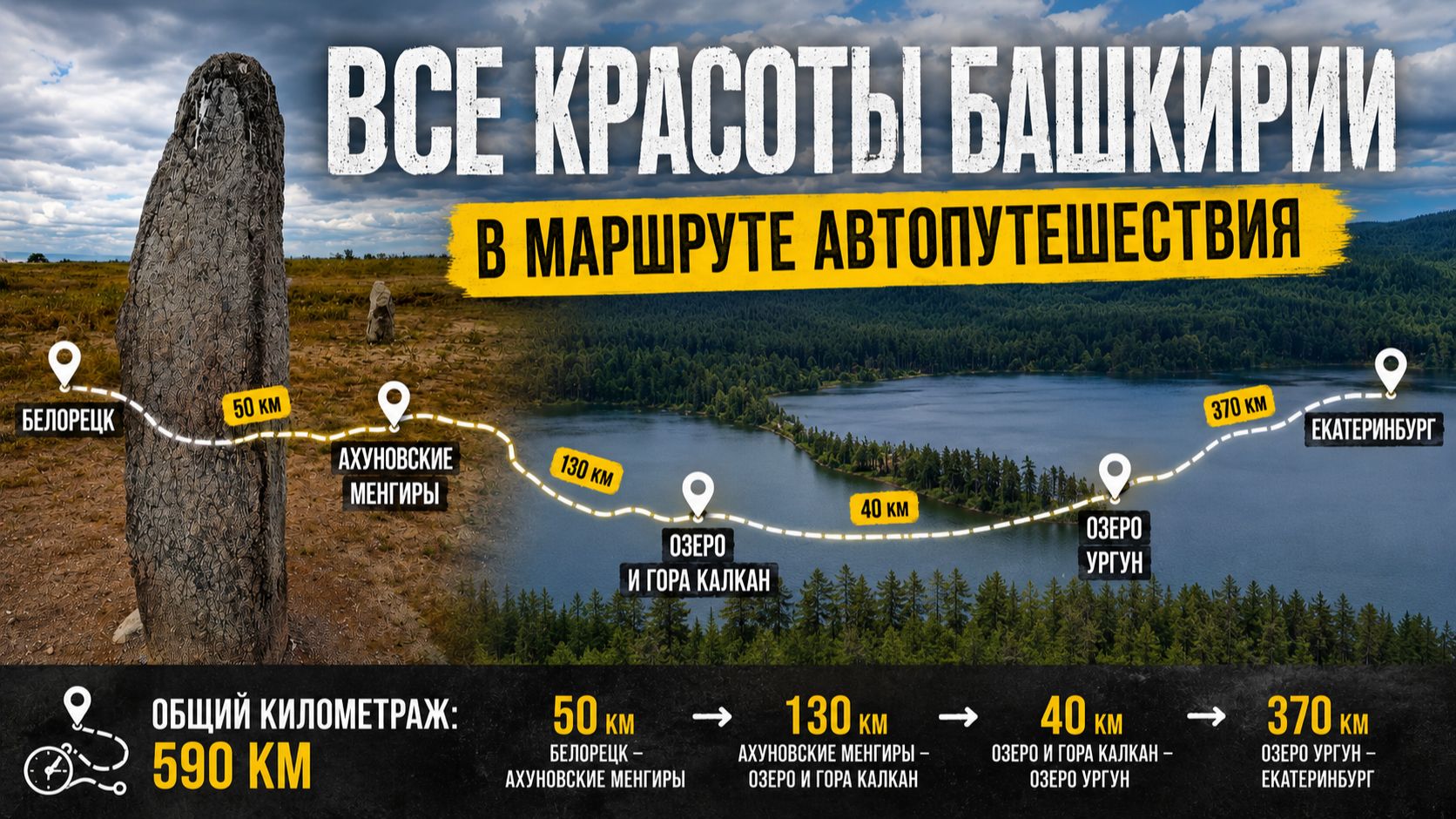 Башкирия: Ахуновские менгиры, Калкантау.