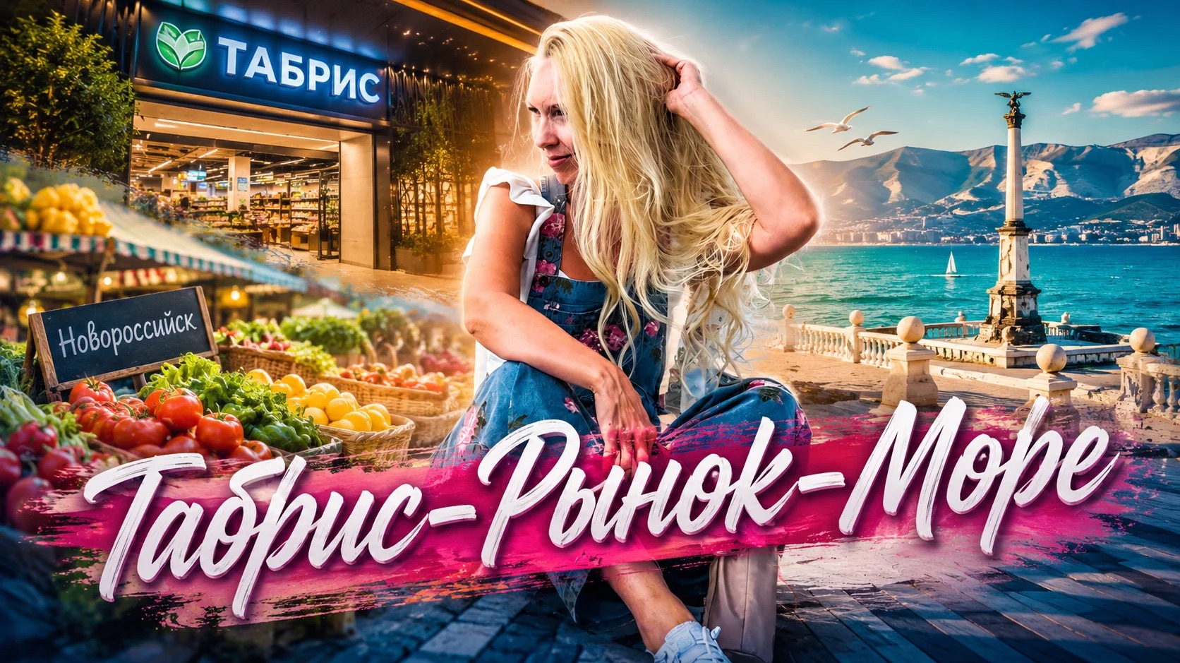 Мой день в Новороссийске:Табрис-рынок-море смотреть онлайн