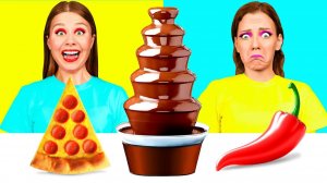 Шоколадный Фонтан Челлендж # Забавные Лайфхаки с Едой c Fun Teen