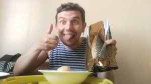Мукбанг скумбрия холодного копчения с картошкой в мундире