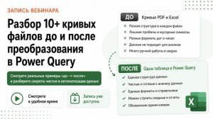 2026-06-04. Академия Excel. Разбор 10 кривых файлов участников до и после преобразования в PQ
