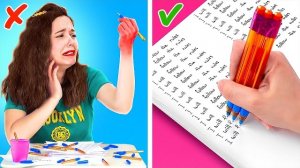 Школьные лайфхаки, которые вас спасут. Школьный челлендж с канцелярией