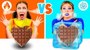 Холодная или Горячая Еда Челлендж # Удивительные Кулинарные Лайфхаки от MeMeMe Challenge