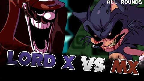 Lord X Vs Mx (All rounds full animation) + round 4 teaser(sonic.exe vs mario.exe horror game) смотреть онлайн