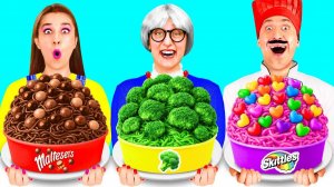 Кулинарный Челлендж# Я против Бабушки # Крутые Трюки с Едой от 4Teen Challenge