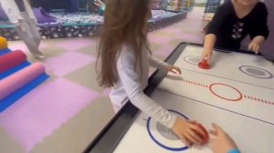 Внучка  активно участвует во всех играх  и мы с ней  соревнуемся.