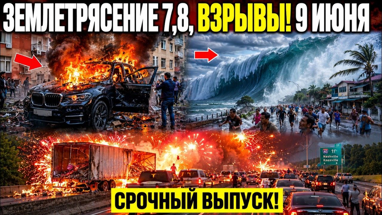 Новости Сегодня 09.06.2026 - Ужасные кадры❗ Катастрофы❗ ЧП❗ Россия❗  События Дня❗ Москва США Европа❗