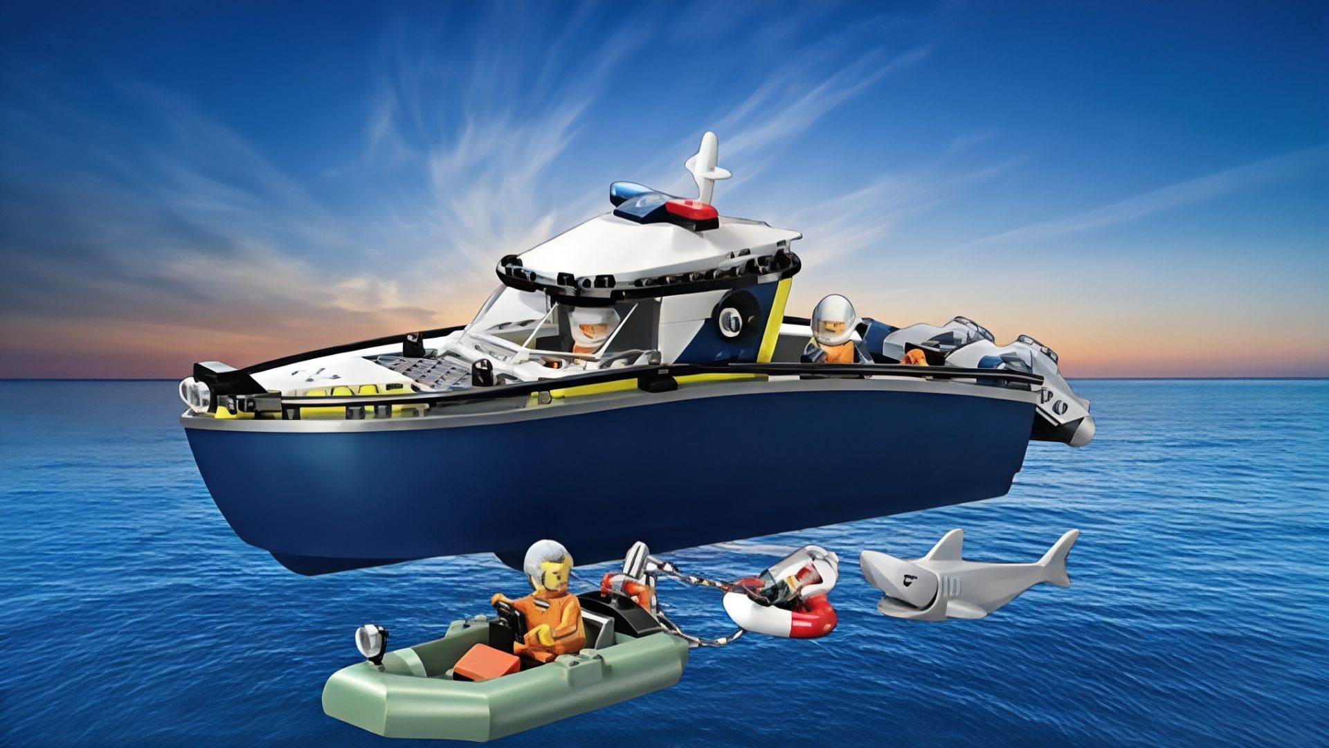Полицейский катер конструктор LEGO (Лего) обзор игра