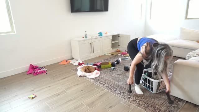 Julianne Nichole УБОРКА В М ДОМЕ В СУББОТУ УТРОМ.  ПЕРЕЗАГРУЗКА ДОМА.