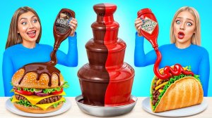 Шоколадный Фонтан Челлендж # Забавные Лайфхаки с Едой c Jelly DO Challenge