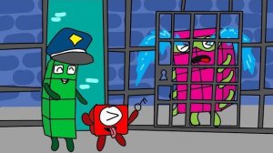 Октонафти плачет в тюрьме — раскраска по мотивам Numberblocks