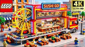 Я построил потрясающий автоматический конвейер для суши-бара LEGO! | Забавный эксперимент Lego