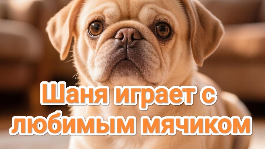Шаня играет с любимым мячиком
