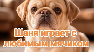 Шаня играет с любимым мячиком