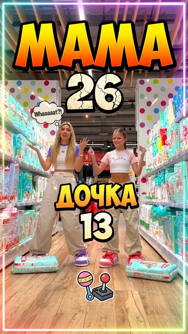 Маме 26 дочке 13