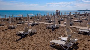 Пляж отеля Side Moon Palace 5*. Отдых в Турции 2026. Сиде. Отели Турции. Средиземное море.