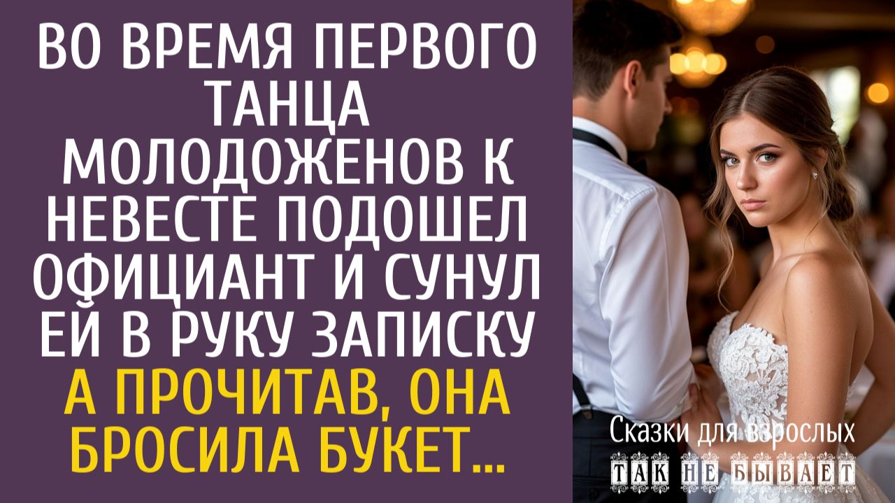 Истории из жизни: Во время первого танца молодоженов к невесте подошел официант и сунул ей записку… смотреть онлайн