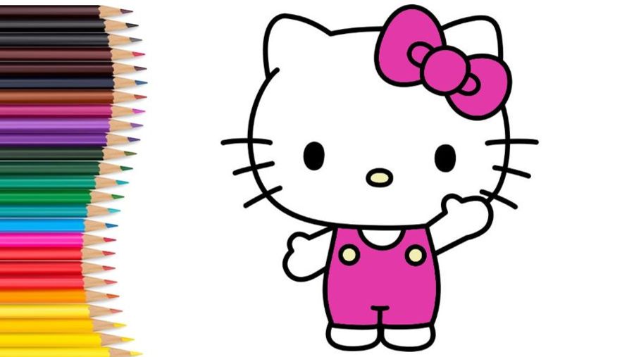 ХЭЛЛОУ КИТТИ Как нарисовать Хеллоу Китти Учимся рисовать Hello Kitty Уроки рисования смотреть онлайн