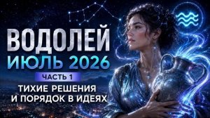 Водолей на июль 2026. Часть 1 — Тихие решения и порядок в идеях