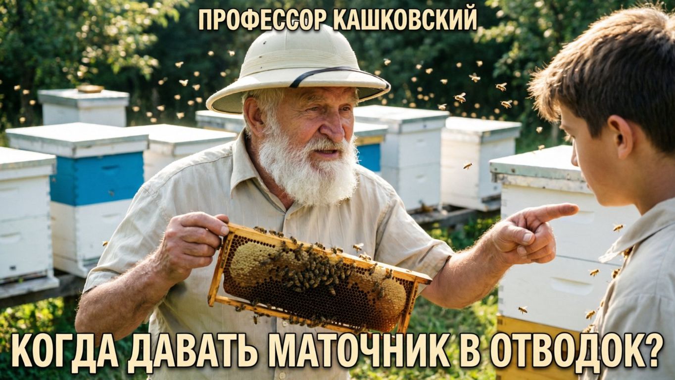 Когда подставлять маточник в отводок? Сроки и правила от профессора Кашковского 🐝📅