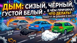 ДЫМ ИЗ ГЛУШИТЕЛЯ: СИЗЫЙ, ЧЁРНЫЙ, ГУСТОЙ БЕЛЫЙ - В ЧЁМ ПРИЧИНА? ЧТО ДЕЛАТЬ? ПОМОГУТ ЛИ ДОБАВКИ? #mygt