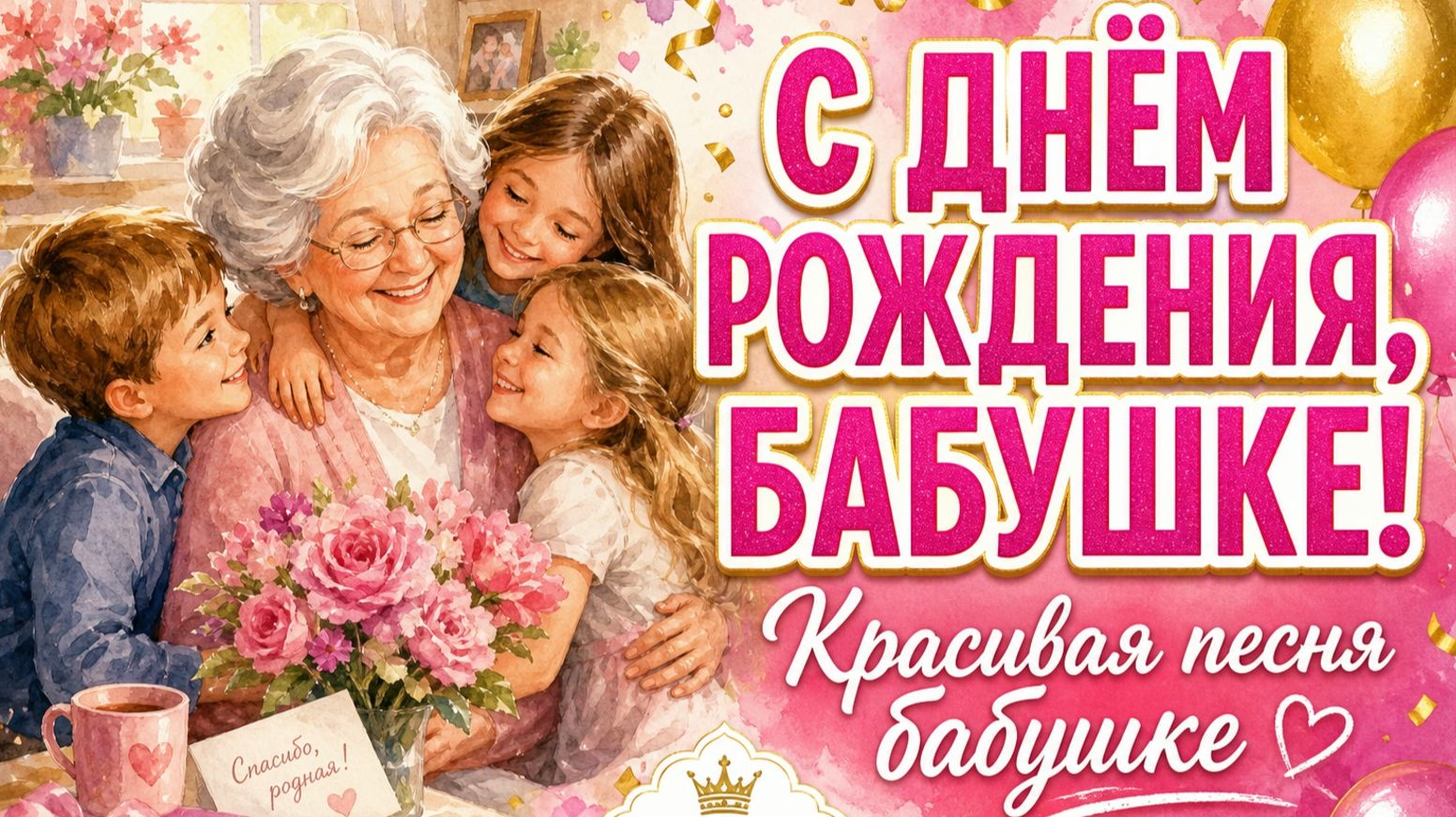 Бабушке! Красивая песня поздравление бабушке с днем рождения — пахнет яблоками и корицей