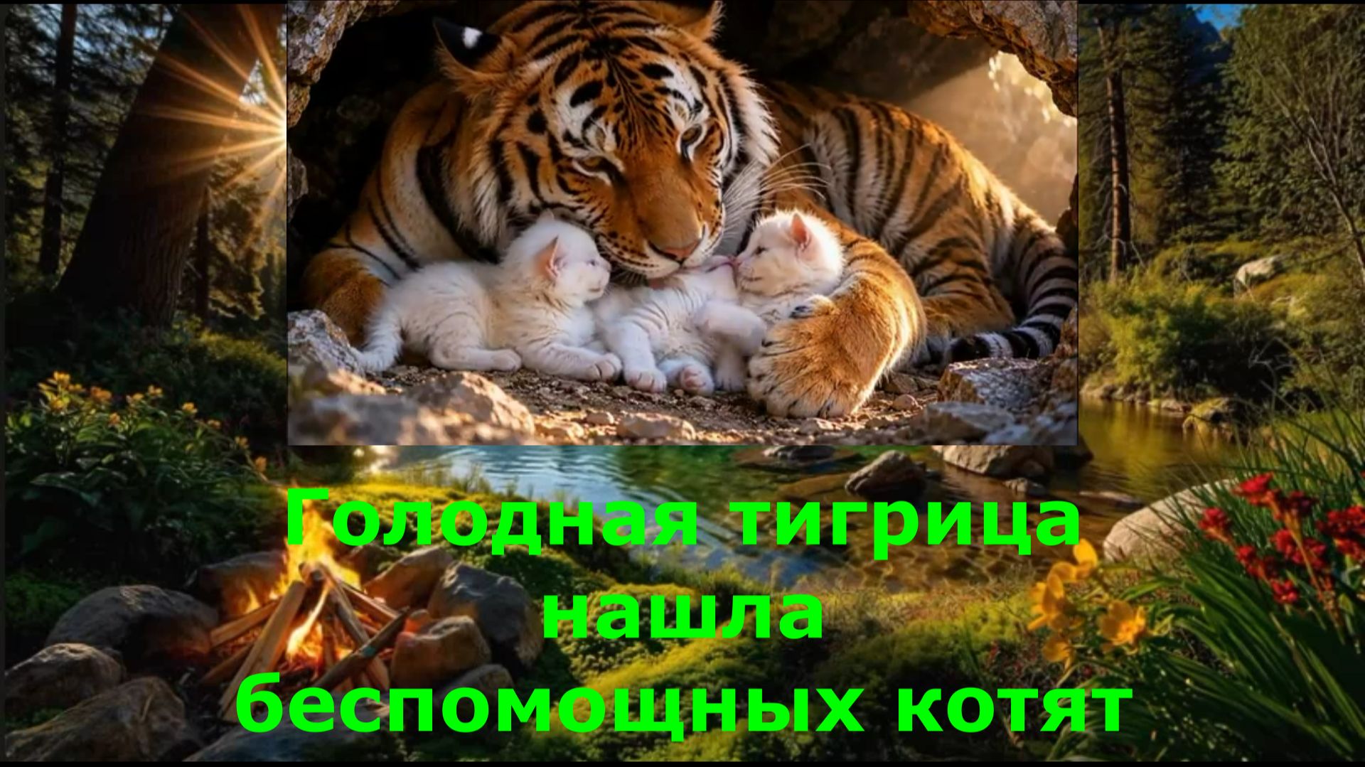 Голодная тигрица нашла беспомощных котят, и то, что она сделала дальше, всех шокировало!