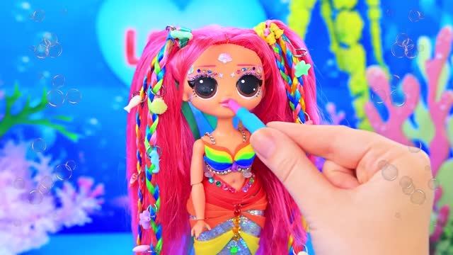 Преображение Руми и Миры в Рок и Радужную Русалку! DIY Поделки для Кукол😍