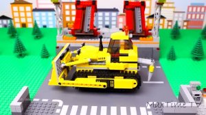 ЛЕГО ЭКСПЕРИМЕНТЫ! 🚔 Экспериментальная Полиция, Бульдозер и Пикап LEGO
