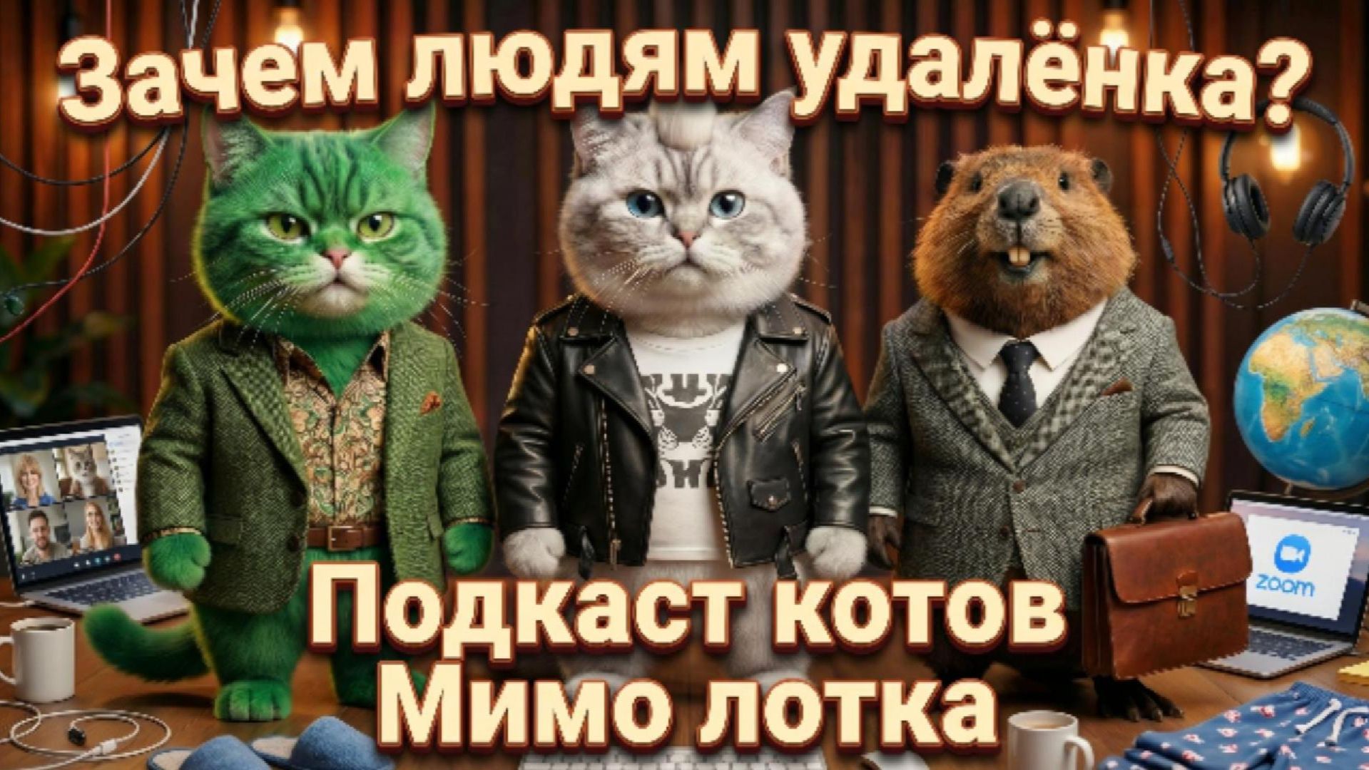 ЖИЗНЬ НА УДАЛЁНКЕ глазами домашних животных | Подкаст котов «МИМО ЛОТКА» Сладкий кактус и Кислый