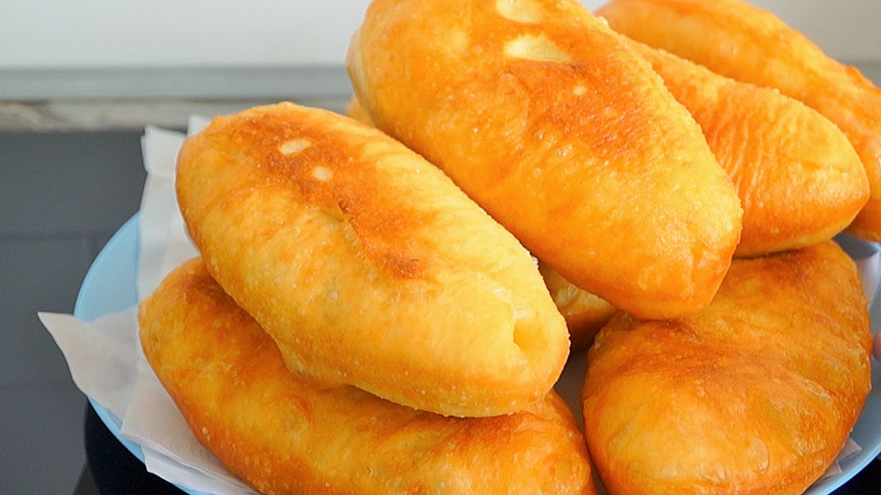Хрустящие жареные пирожки с ливером (можно с любой начинкой ) Тонкое воздушное тесто и много начинки