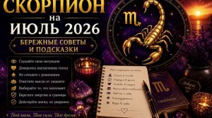 Скорпион на июль 2026 — Бережные советы и подсказки