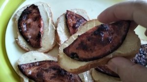 Мукбанг жареная колбаса любительская с жиром