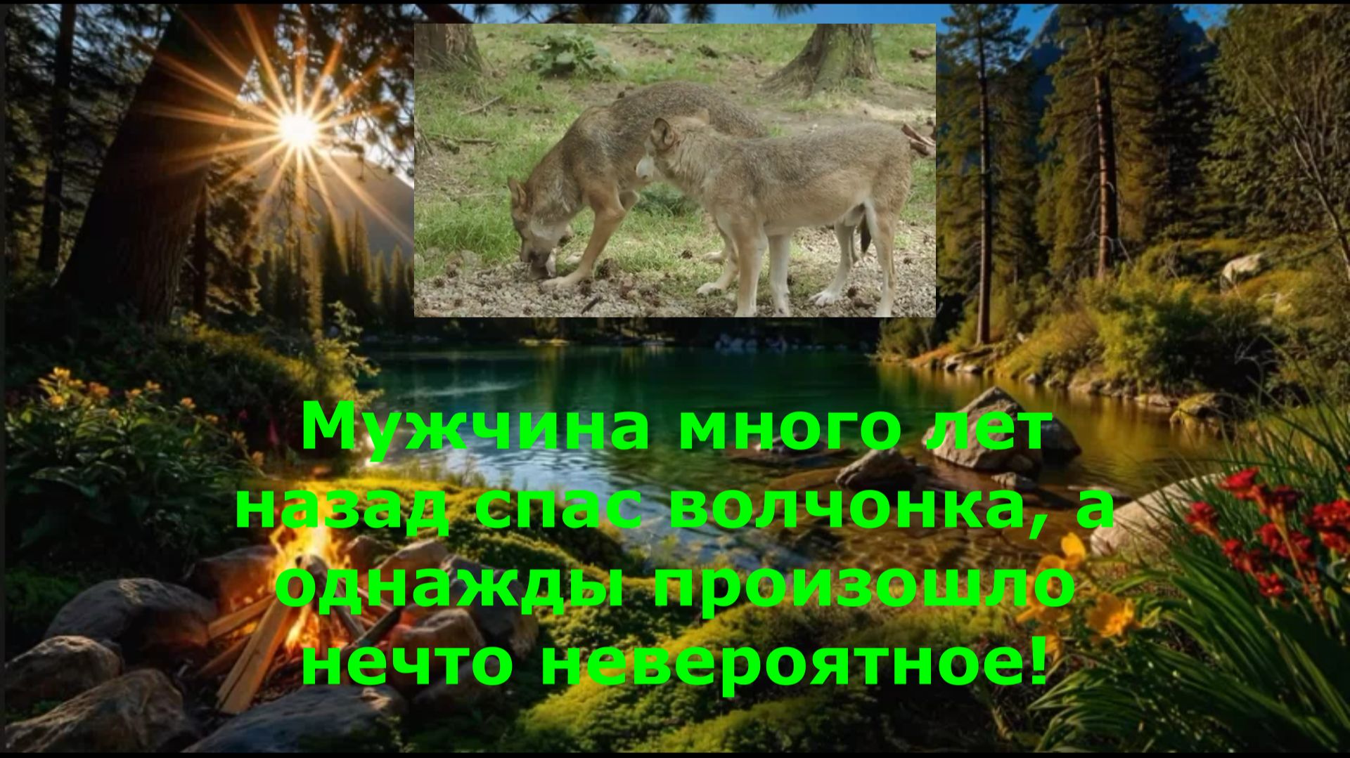 Мужчина много лет назад спас волчонка, а однажды произошло нечто невероятное!