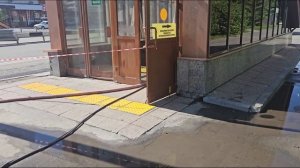 Откачка воды ведется на тюменских улицах после мощного ливня