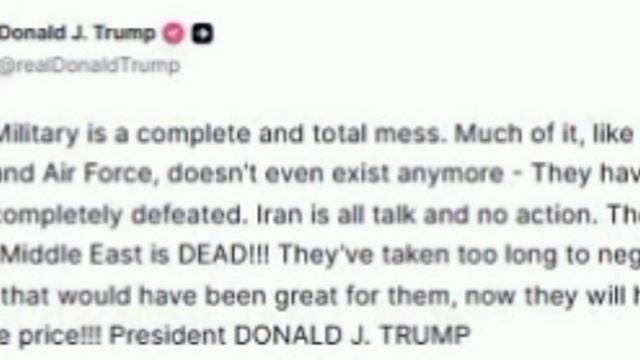 ‼️🇺🇸🇮🇷 Трамп: Иран слишком долго тянул с переговорами о сделке и теперь ему придется заплатить смотреть онлайн