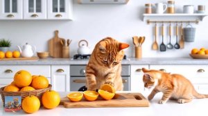 Мама-кошка подстригает шерсть на ферме и делает тигровую шапку для котят дома 🐾🧶🎩