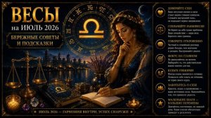 Весы на июль 2026 — Бережные советы и подсказки