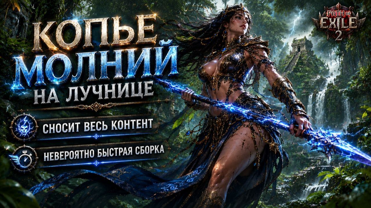 Лучница - Копьё Молний - Новая адаптация одной из лучших сборок в игре Path of exile 2 Poe 2 #poe2 смотреть онлайн