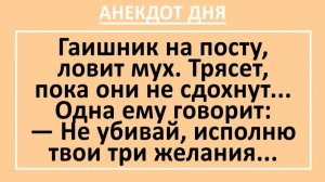 Гаишник на посту, ловит мух. Трясет, пока они не сдохнут... | Анекдоты смешные | Юмор