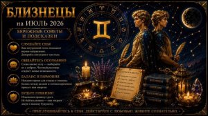 Близнецы на июль 2026 — Бережные советы и подсказки