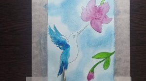 Рисунок акварелью / Колибри