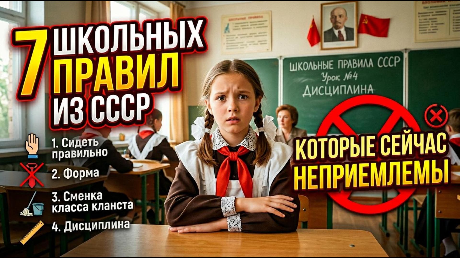 7 Школьных Правил из СССР, Которые Сегодня Были Бы Неприемлемы! смотреть онлайн
