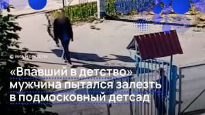 «Впавший в детство» мужчина пытался залезть в подмосковный детсад