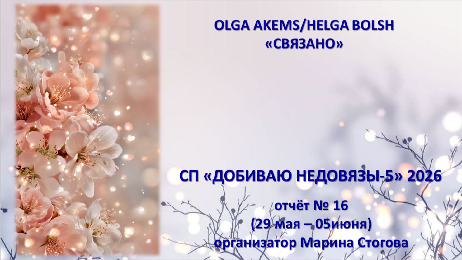 СП "Добиваю недовязы" отчёт № 16 (29 мая - 05июня)