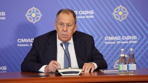 Пресс-конференция С.В.Лаврова с Генеральным секретарём ОДКБ Т.Ш.Масадыковым, Казань, 10 июня 2026