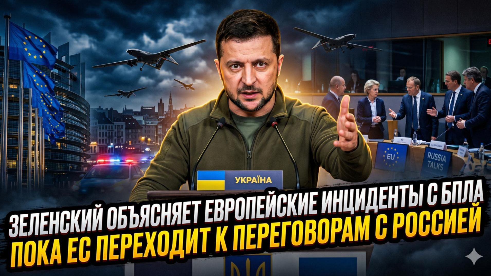 🔥Себастиан Сас | Зеленский объясняет случаи с дронами в Европе, ЕС берёт на себя переговоры с РФ