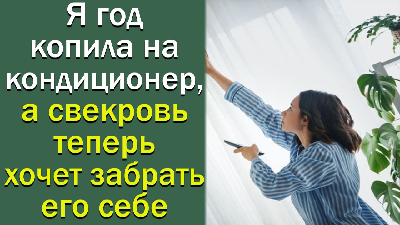 Я год копила на кондиционер, а свекровь теперь хочет забрать его